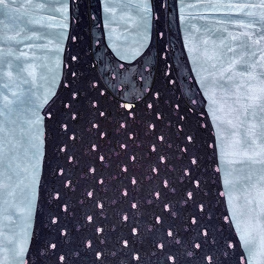 Black and Pink Lace Women's Top